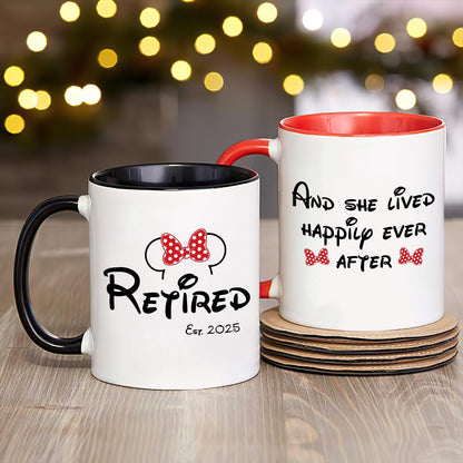 Personalized Minnie Mouse Retired Mug, Disney Retired Mug, Funny Retired Gift, Cartoon Lover Mug, Coworker Gift, Boss Retirement, 2025 Mug