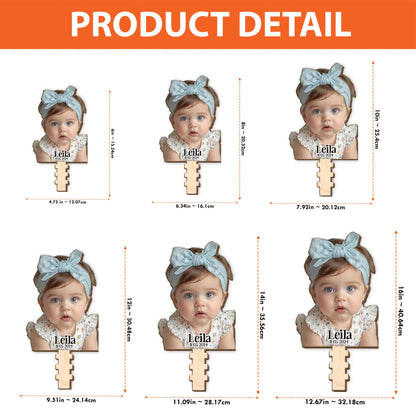 Personalized Baby Photo Christmas Tree Topper, Custom Toddlers Photo Tree Topper, Custom Name Tree Topper, Christmas Tree Decor Parents Gift