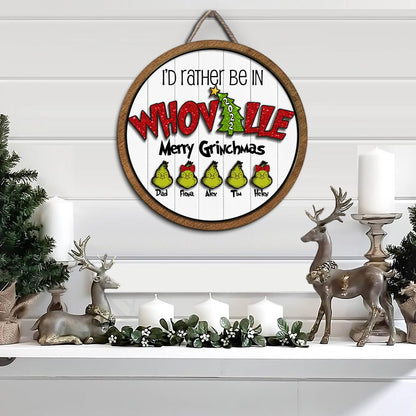 Personalized Whoville Grinchmas Door Sign, Grinch Family Sign, Grinch Member Sign, Christmas Wall Decor, Welcome to Whoville Christmas Sign