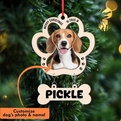 Personalized Pet Photo Christmas Ornament: Custom Dog/Cat Keepsake