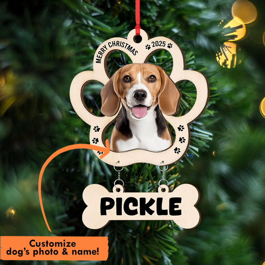 Personalized Pet Photo Christmas Ornament: Custom Dog/Cat Keepsake