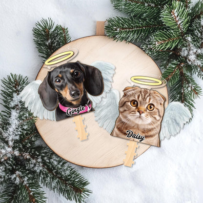 Personalized Pet Photo Tree Topper, Custom Cat Dog Christmas Tree Topper, Angel Dog Tree Topper, Pet Memorial Topper 2025, Pet Loss Topper