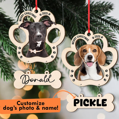 Personalized Pet Photo Christmas Ornament: Custom Dog/Cat Keepsake