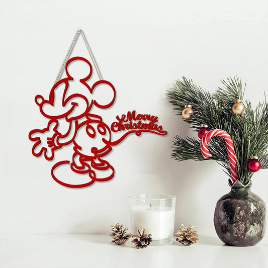 Mickey Merry Christmas Welcome Sign: Disney X-mas Door Hanger, Metal Sign and Wood Sign 2025