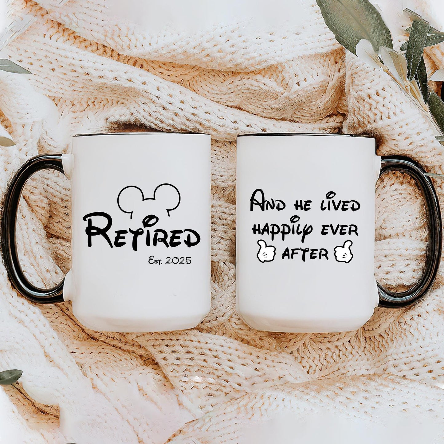 Personalized Mickey Mouse Retired Mug, Disney Retired Mug, Funny Retired Gift, Cartoon Lover Mug, Coworker Gift, Boss Retirement, 2025 Mug
