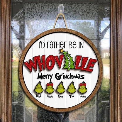 Personalized Whoville Grinchmas Door Sign, Grinch Family Sign, Grinch Member Sign, Christmas Wall Decor, Welcome to Whoville Christmas Sign