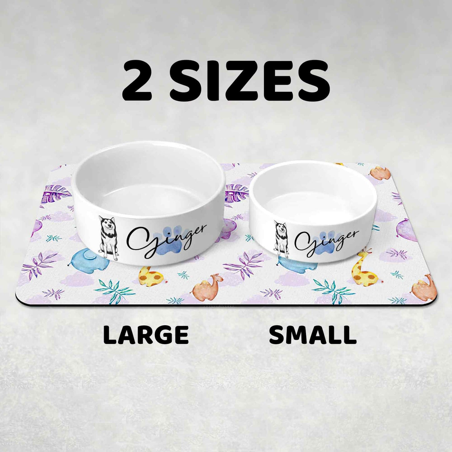 Personalized Dog Full Body Bowl, Custom Dog Name Bowl, Ceramic Colorful Paw Pet Bowl, Water Bowl Food Bowl for Cats Dogs, Dog Mom Dad Gifts