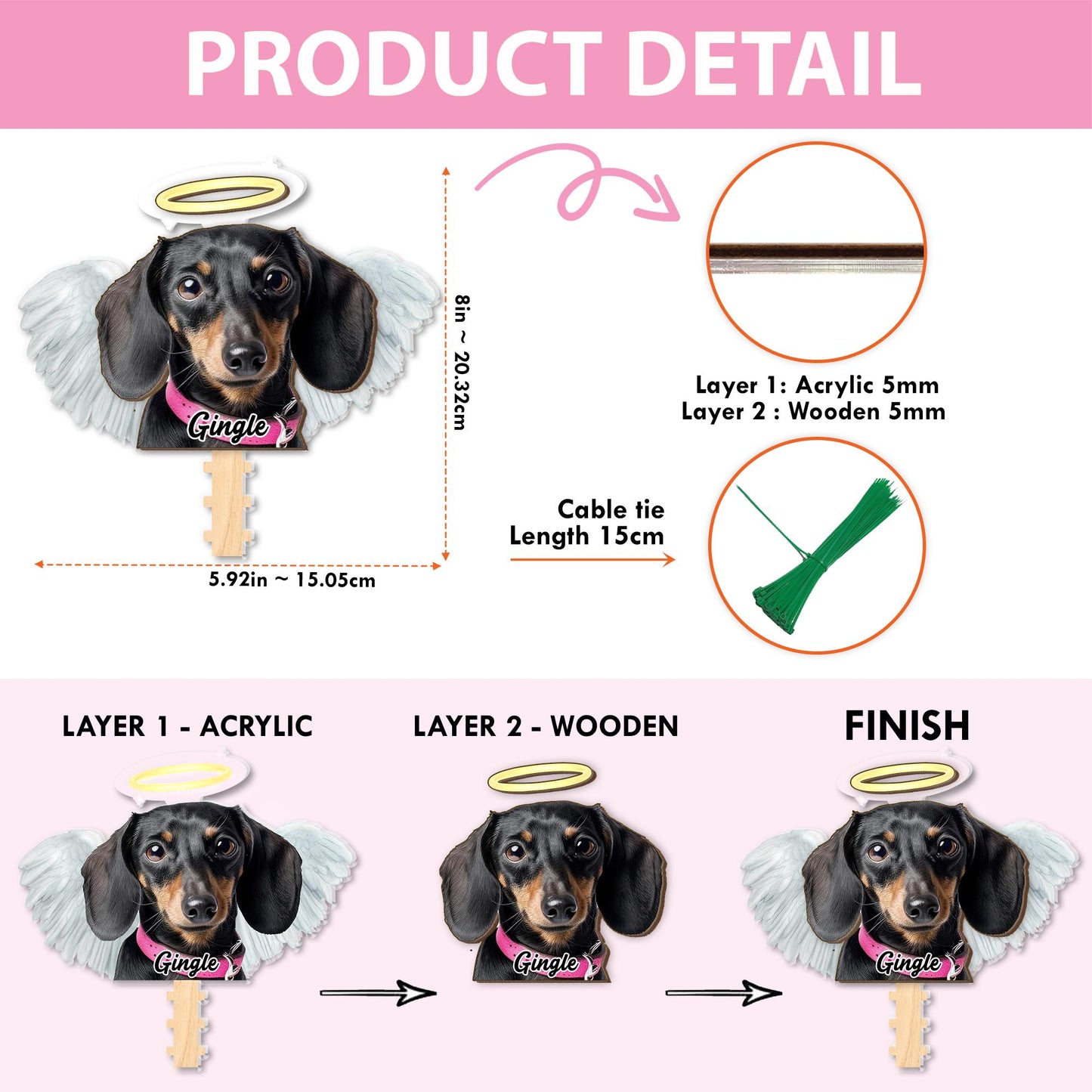 Personalized Pet Photo Tree Topper, Custom Cat Dog Christmas Tree Topper, Angel Dog Tree Topper, Pet Memorial Topper 2025, Pet Loss Topper