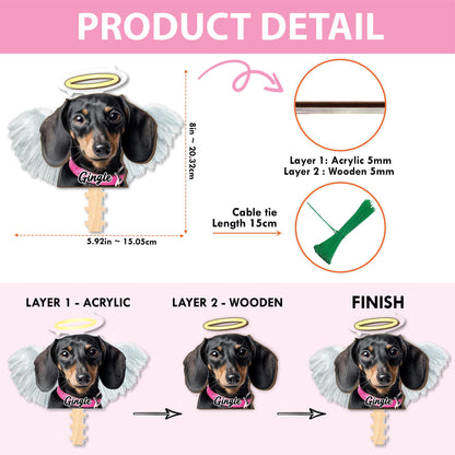 Personalized Pet Photo Tree Topper, Custom Cat Dog Christmas Tree Topper, Angel Dog Tree Topper, Pet Memorial Topper 2025, Pet Loss Topper