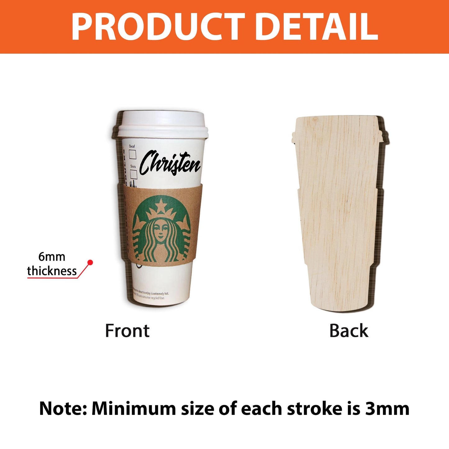 Personalized Coffee Cup Christmas Ornament, Misspelled Name Gift