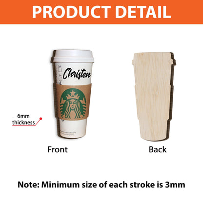 Personalized Coffee Cup Christmas Ornament, Misspelled Name Gift