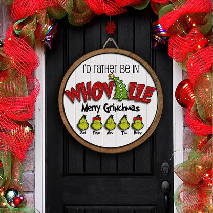 Personalized Whoville Grinchmas Door Sign, Grinch Family Sign, Grinch Member Sign, Christmas Wall Decor, Welcome to Whoville Christmas Sign