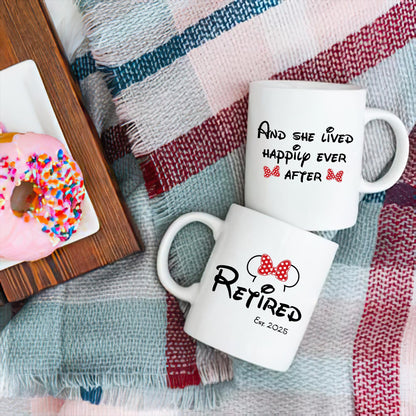 Personalized Minnie Mouse Retired Mug, Disney Retired Mug, Funny Retired Gift, Cartoon Lover Mug, Coworker Gift, Boss Retirement, 2025 Mug