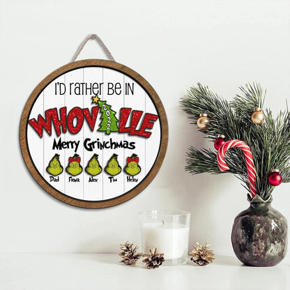 Personalized Whoville Grinchmas Door Sign, Grinch Family Sign, Grinch Member Sign, Christmas Wall Decor, Welcome to Whoville Christmas Sign