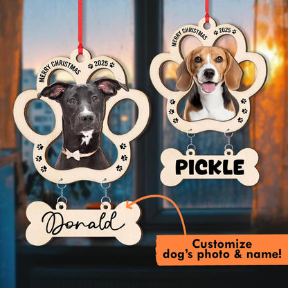 Personalized Pet Photo Christmas Ornament: Custom Dog/Cat Keepsake