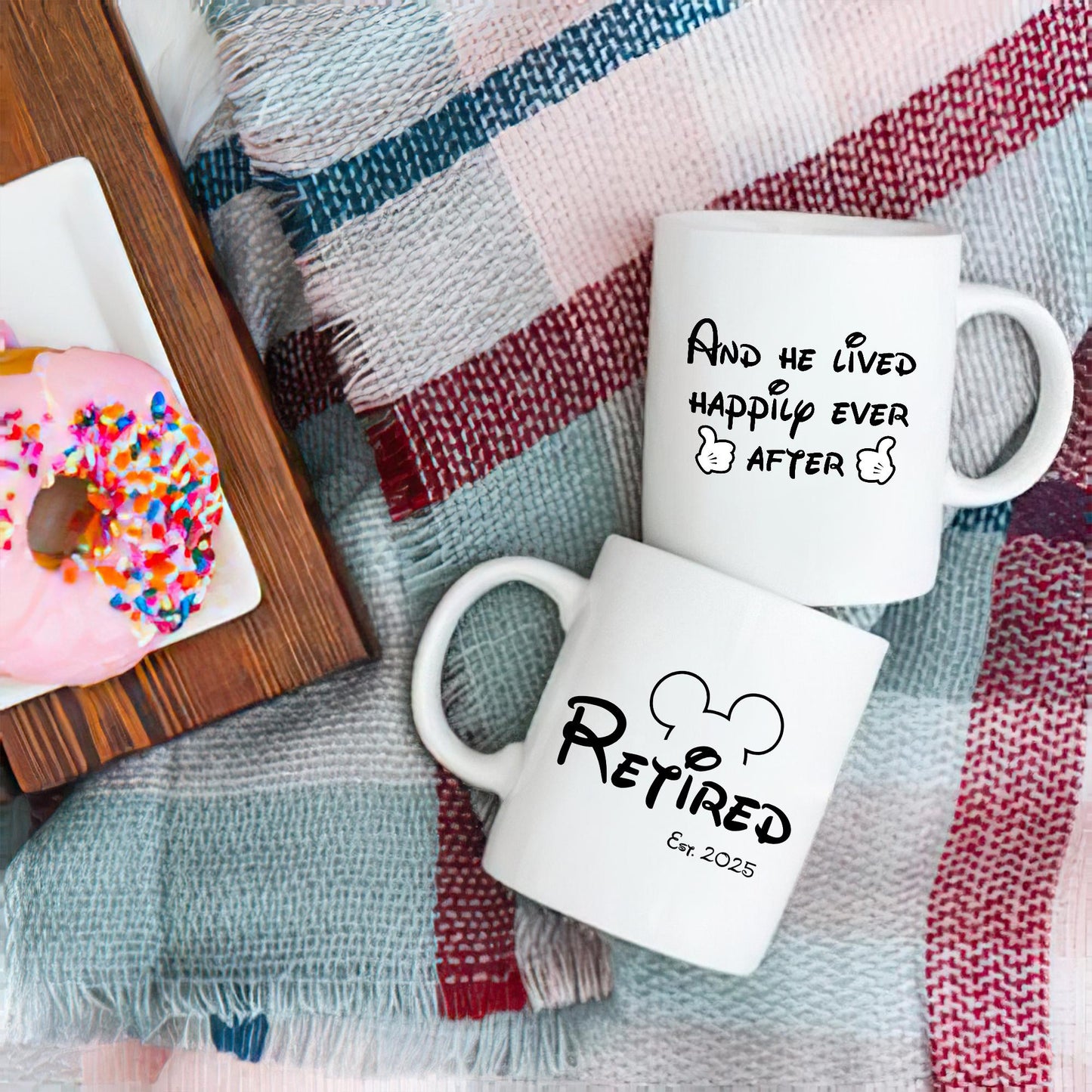 Personalized Mickey Mouse Retired Mug, Disney Retired Mug, Funny Retired Gift, Cartoon Lover Mug, Coworker Gift, Boss Retirement, 2025 Mug