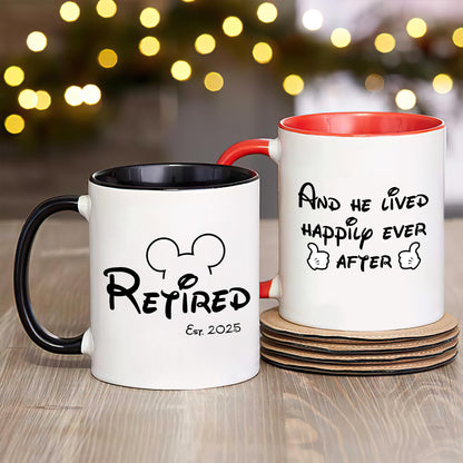 Personalized Mickey Mouse Retired Mug, Disney Retired Mug, Funny Retired Gift, Cartoon Lover Mug, Coworker Gift, Boss Retirement, 2025 Mug
