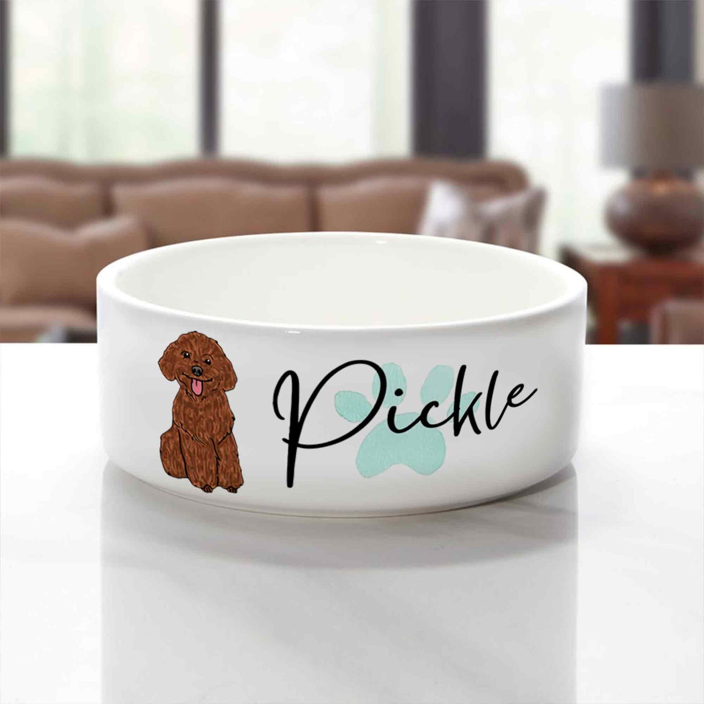 Personalized Dog Full Body Bowl, Custom Dog Name Bowl, Ceramic Colorful Paw Pet Bowl, Water Bowl Food Bowl for Cats Dogs, Dog Mom Dad Gifts