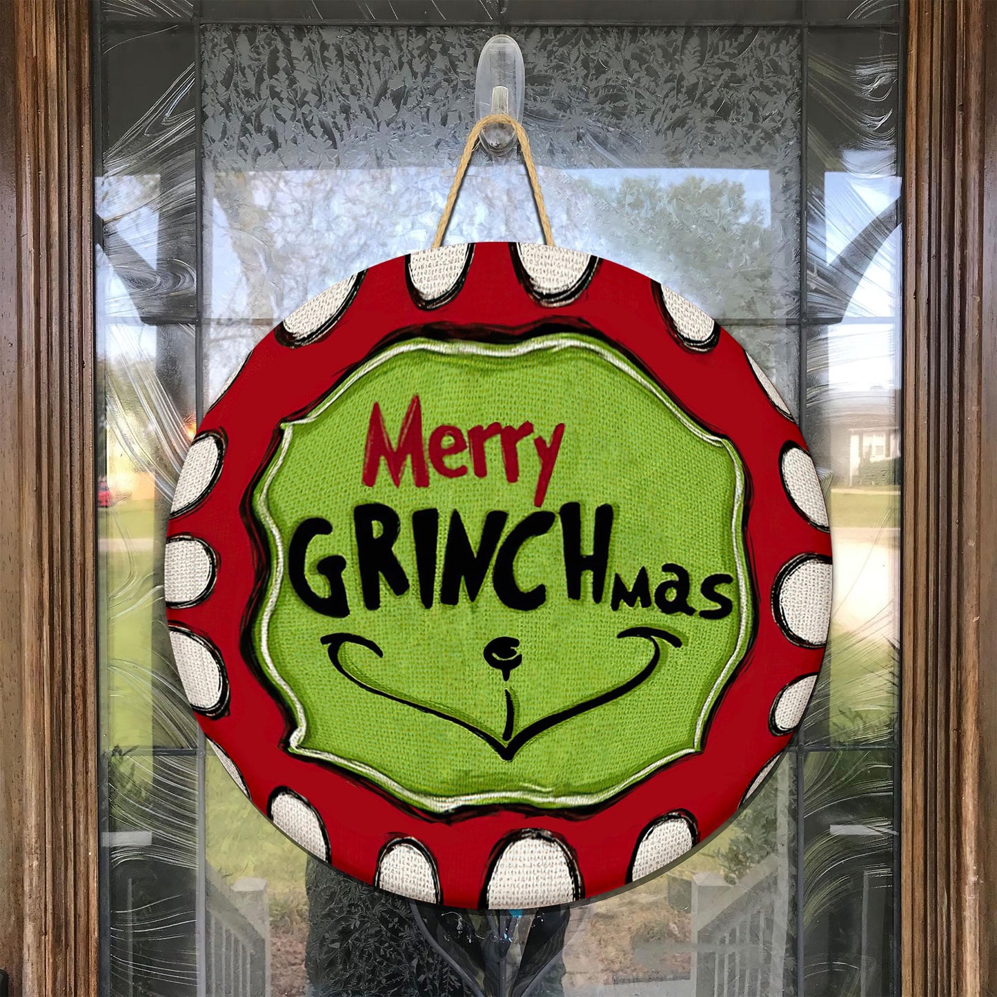 Merry Grinchmas Door Sign, Whoville Christmas Decor