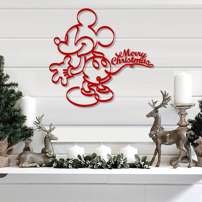 Mickey Merry Christmas Welcome Sign: Disney X-mas Door Hanger, Metal Sign and Wood Sign 2025