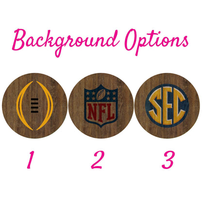 Personalized House Divided Football Door Hanger: Sports Team Sign