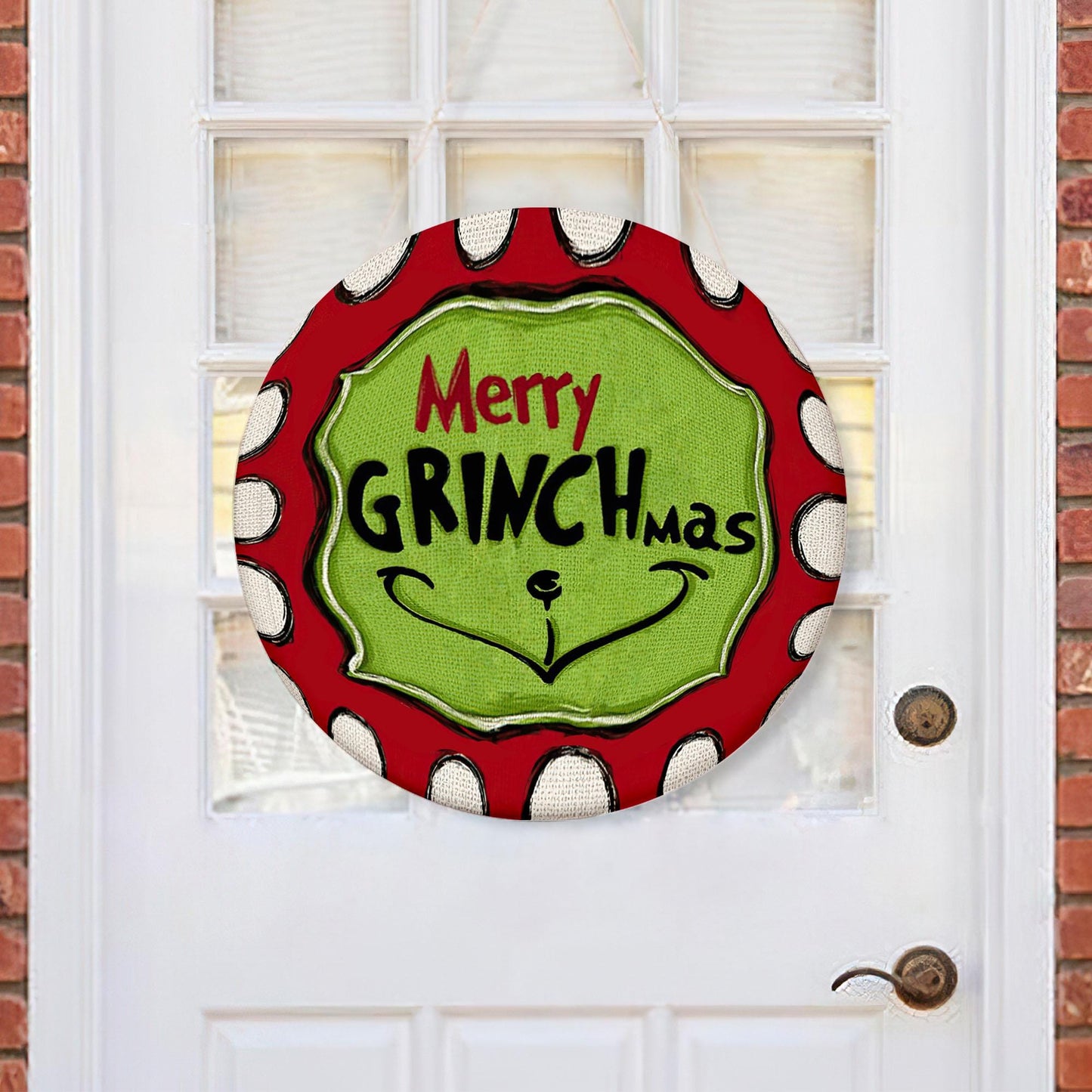 Merry Grinchmas Door Sign, Whoville Christmas Decor