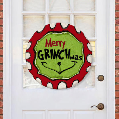 Merry Grinchmas Door Sign, Whoville Christmas Decor