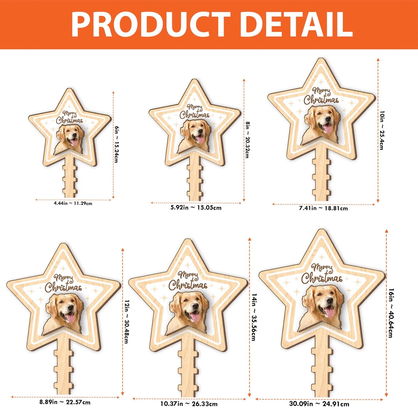 Personalized Pet's Photo Christmas Tree Topper, Custom Cat Dog Photo Tree Topper, Custom Name Tree Topper, Christmas Tree Decor Cat Dog Gift